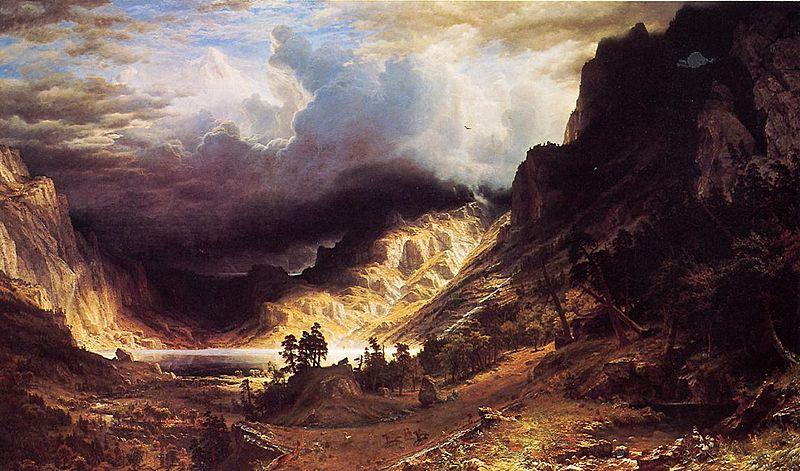 Albert Bierstadt A Storm in the Rocky Mountains, Mr. Rosalie oil painting image